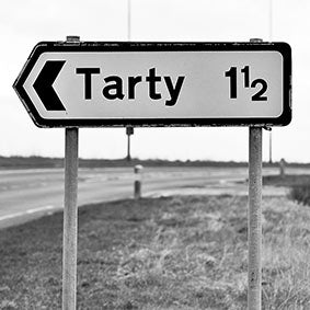 Greeting Card - Tarty road sign – Lesser Spotted Images