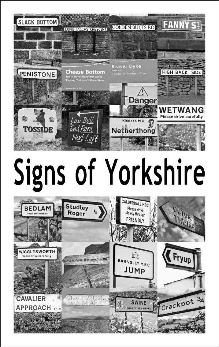 Signs of Yorkshire Tea Towel featuring Wetwang, Penistone & Fanny St ...